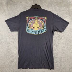 VonZipper T‎ Shirt Mens Medium Gray Graphic Art Nouveau Surf Skate Streetwear
